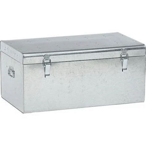 sandook box steel|metal sandook storage box.